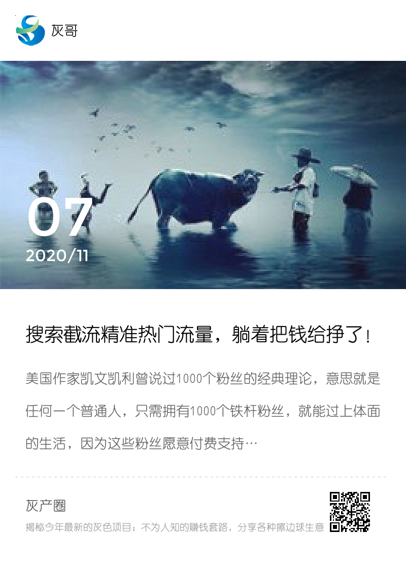 搜索截流精准热门流量，躺着把钱给挣了！分享封面